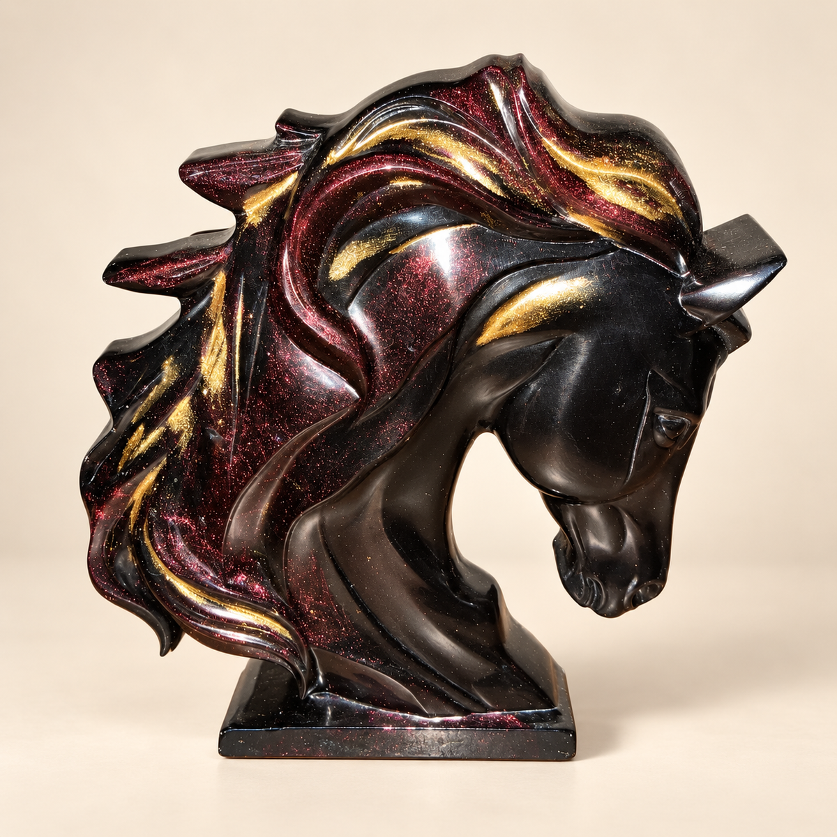 Étalon de nuit - Sculpture décorative en résine époxy