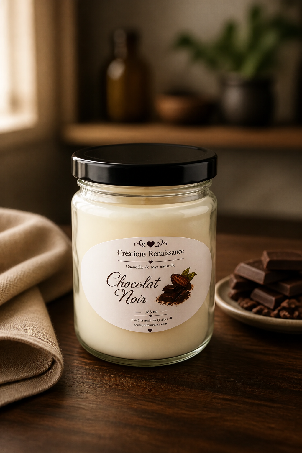 Chandelle de soya naturelle - 183 ml